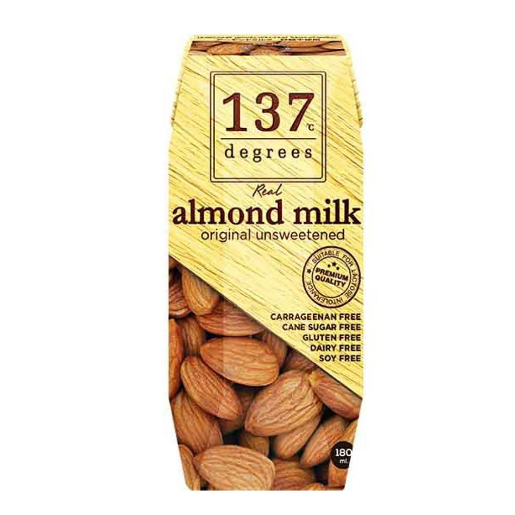 137Degrees Almond Milk Original Unsweetened 180ml