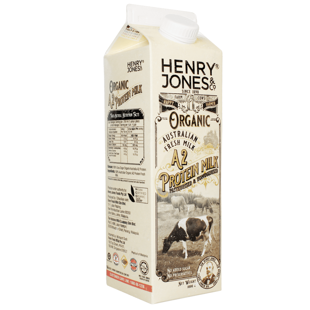 Henry Jones A2 Organic Protein Milk 1L