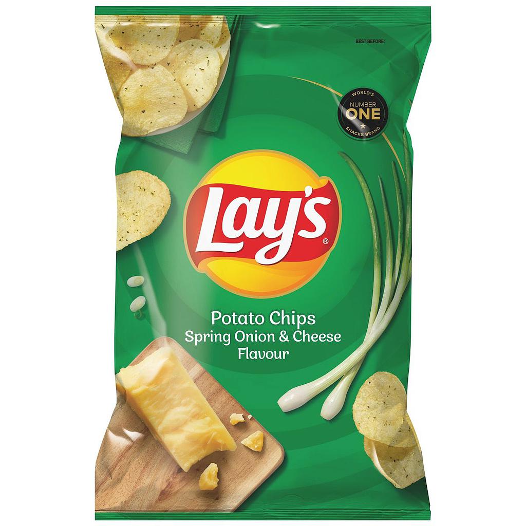 LAYS POTATO CHIPS SPRING ONION & CHEESE 105G