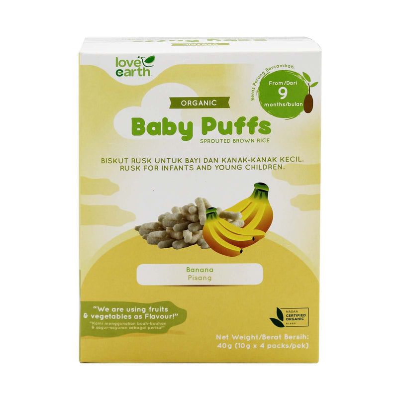 Love Earth Organic Baby Puffs Banana 40g