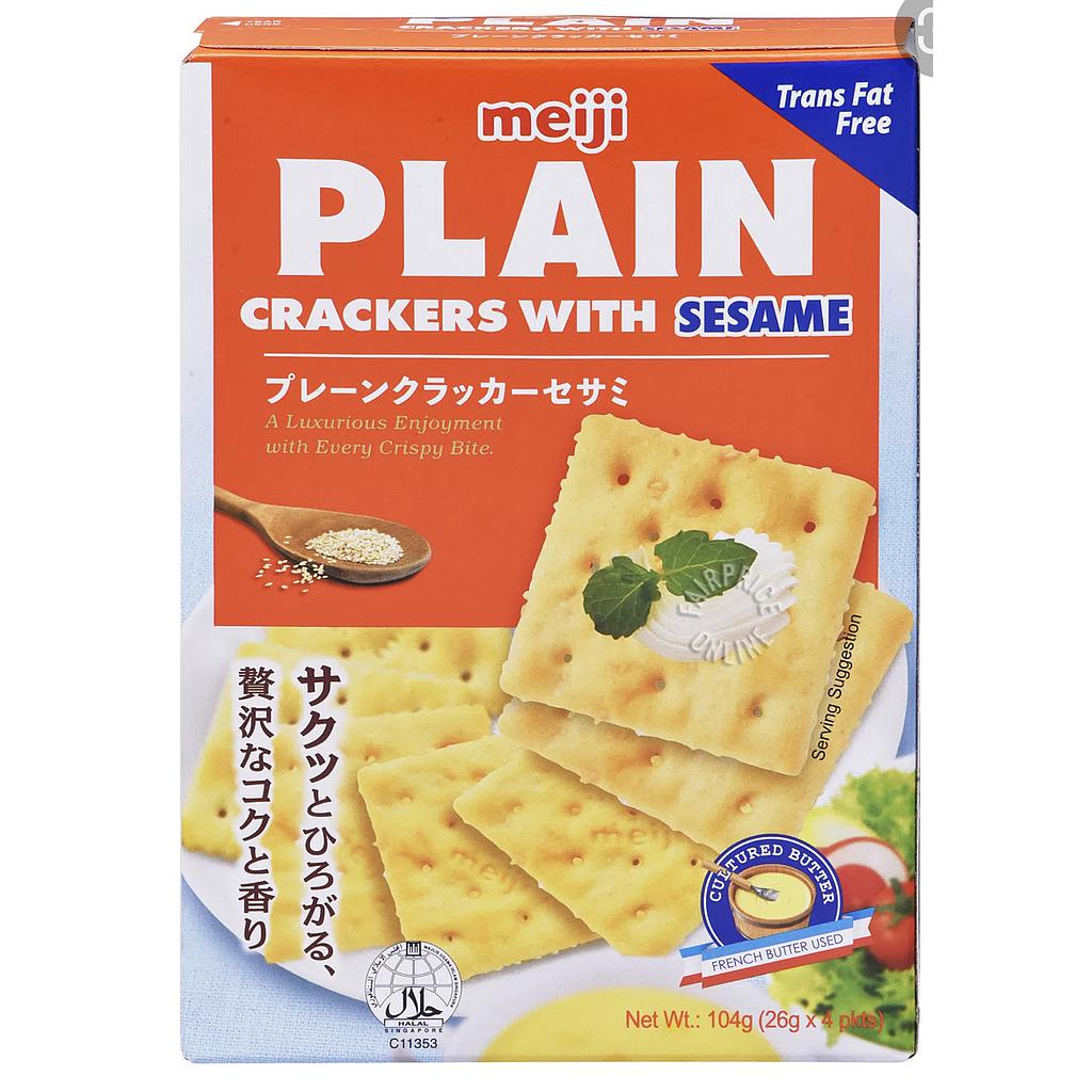 Meiji Plain Cracker w/ Sesame 104g