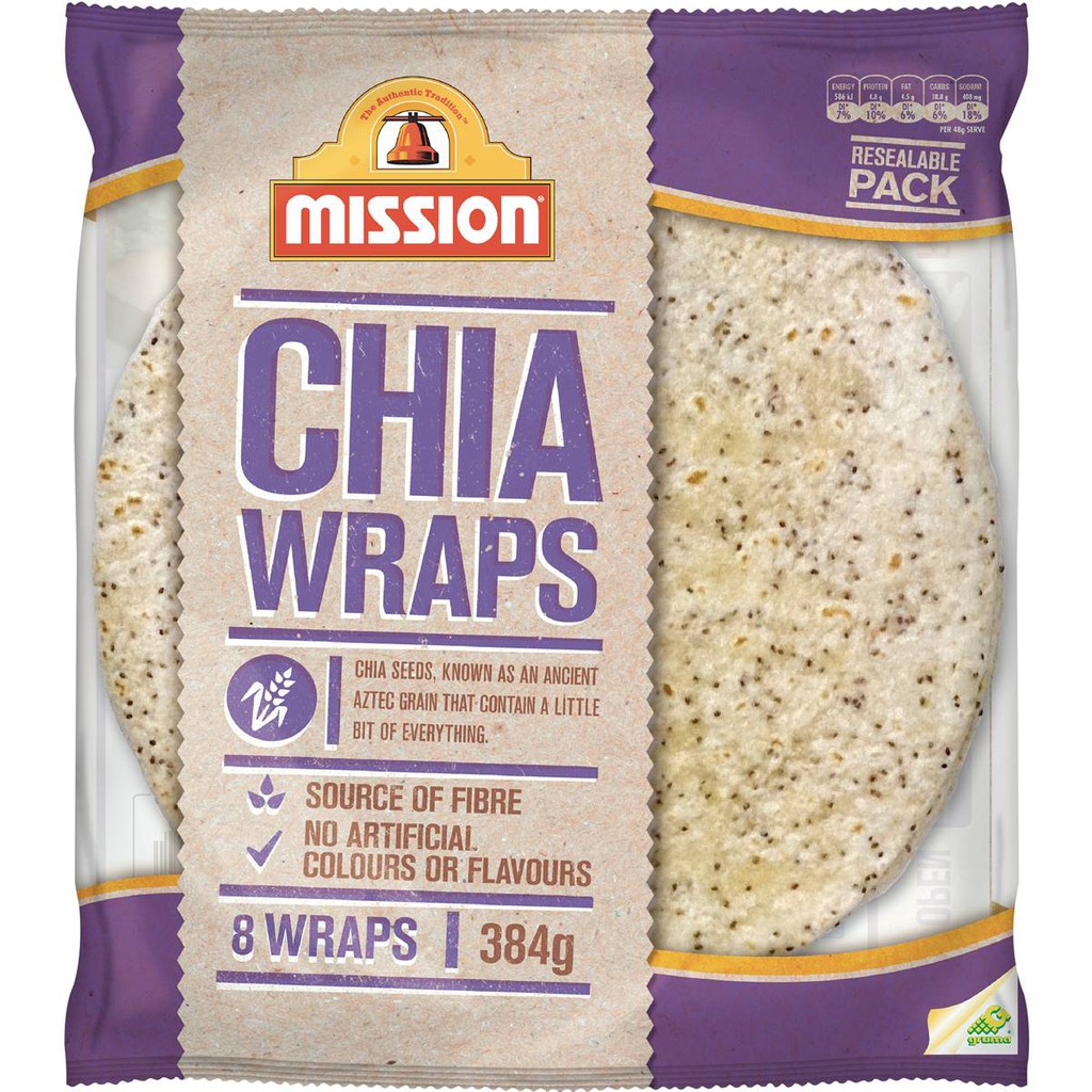 Mission Chia Wraps 8pcs