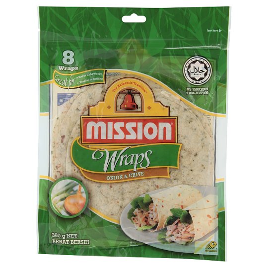 Mission Wraps Onion &amp; Chive Wraps 8pcs
