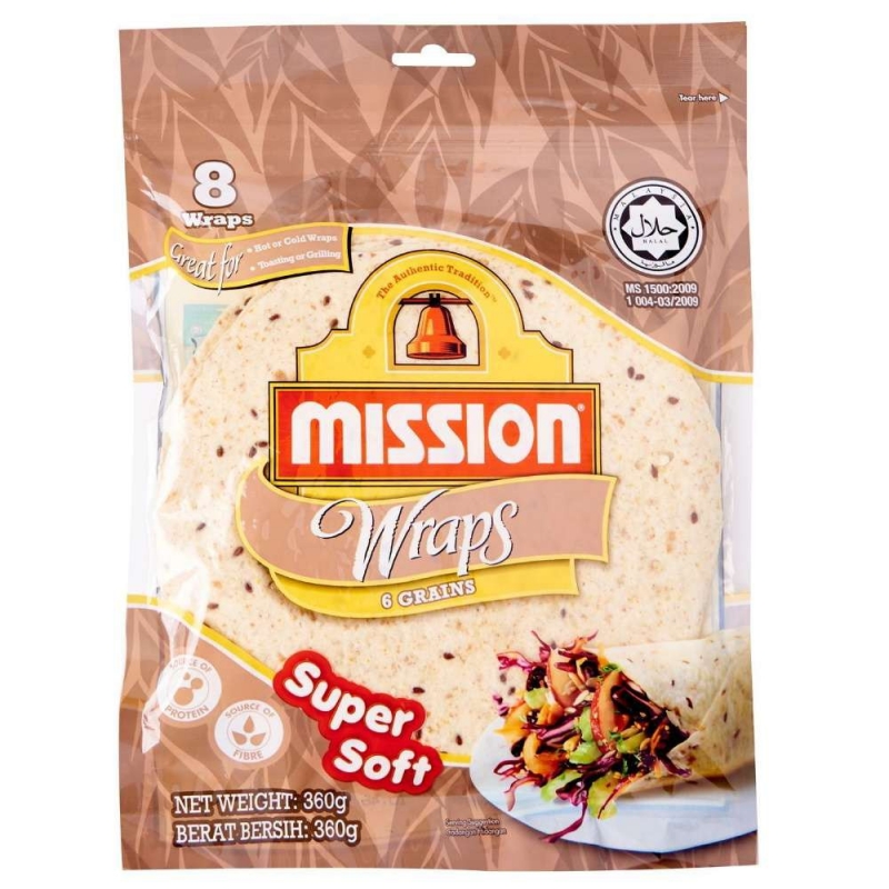 Mission Wraps 6 Grains 360g