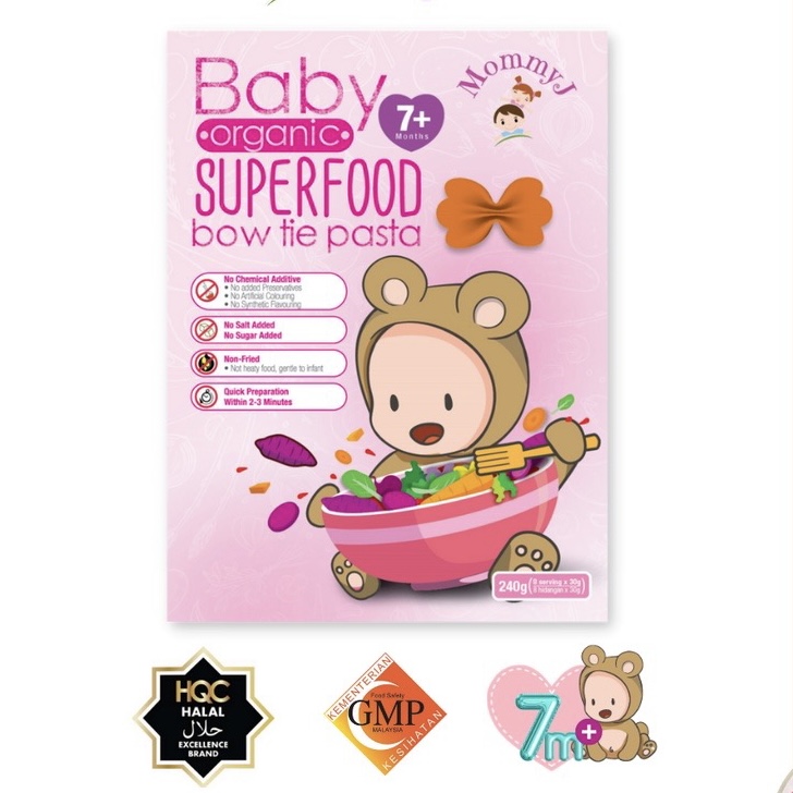 MommyJ Baby Organic Superfood Pasta 240g