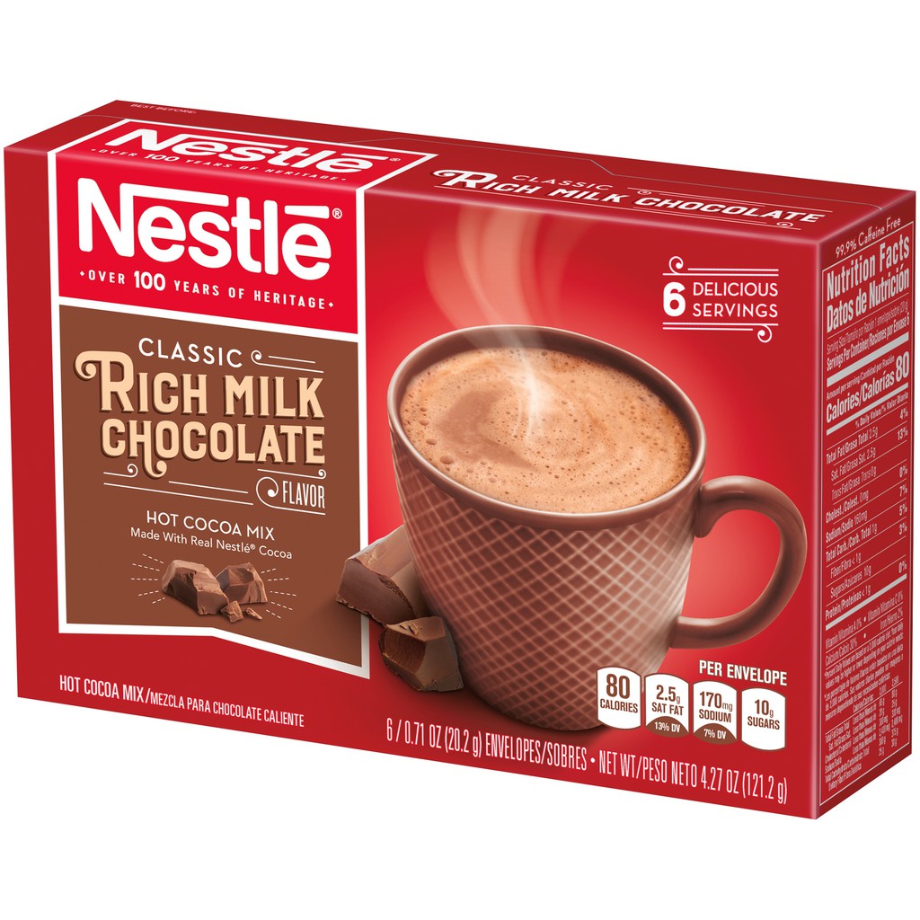 NESTLE HOT CHOC RICH MLKCHOC 6'S 4.27OZ