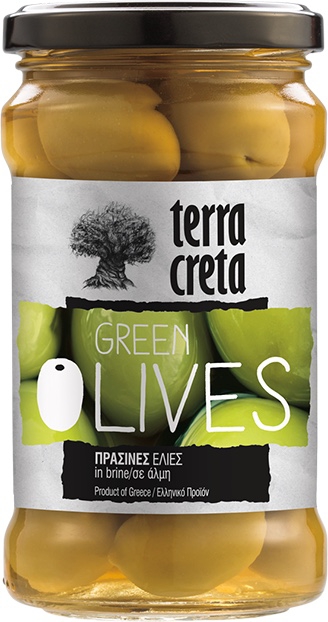 TERRA CRETA CHALKIDIKI GREEN OLIVES UNPITTED 314ML