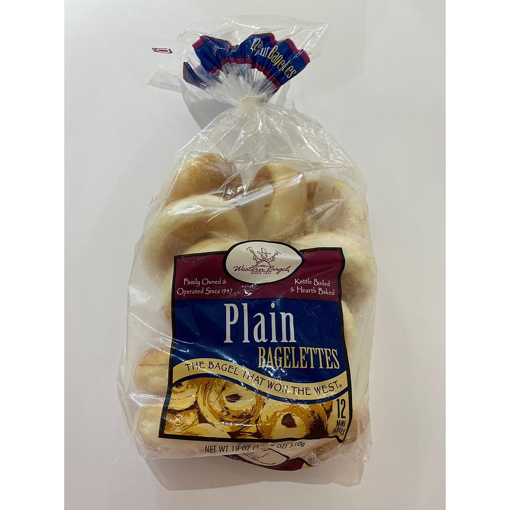 Western Bagel Mini Plain Bagels 12pcs