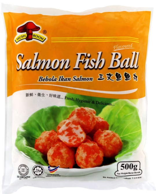 Mushroom Salmon Fish Ball 500G 三文鱼鱼丸