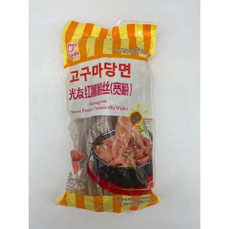 GuangYou Sweet Potato Noodles - Wide 光友红薯宽粉 400g