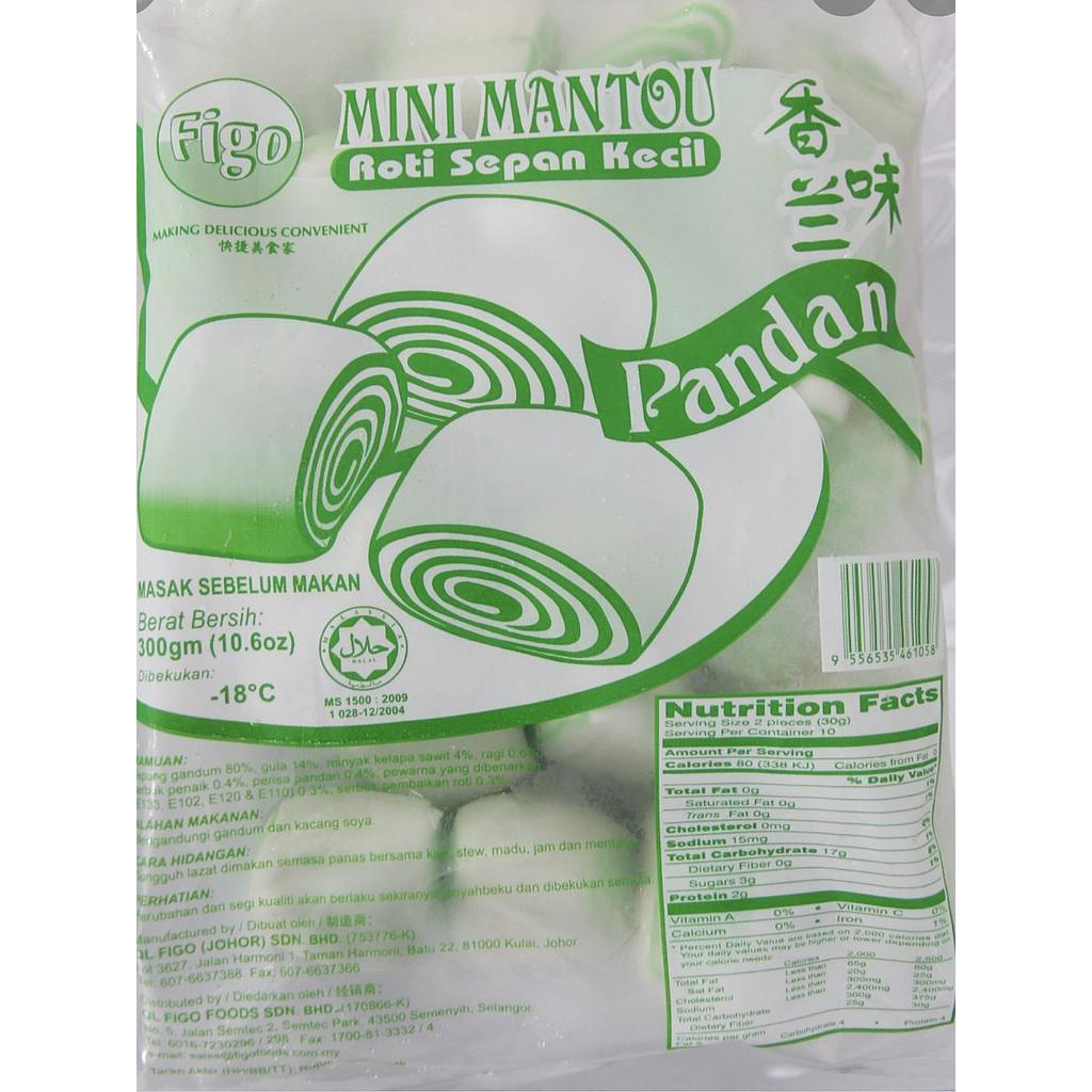 FIGO MINI MANTOU PANDAN 300G 斑斓馒头