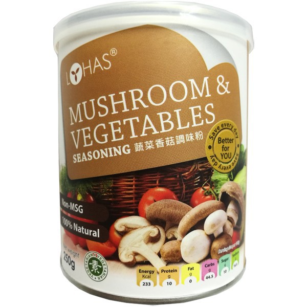 Lohas Mushroom &amp; Vegetables Seasoning 蔬菜香菇调味粉250g
