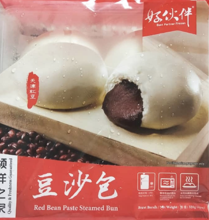 好伙伴 RED BEAN PASTE STEAMED BUN 320G 豆沙包