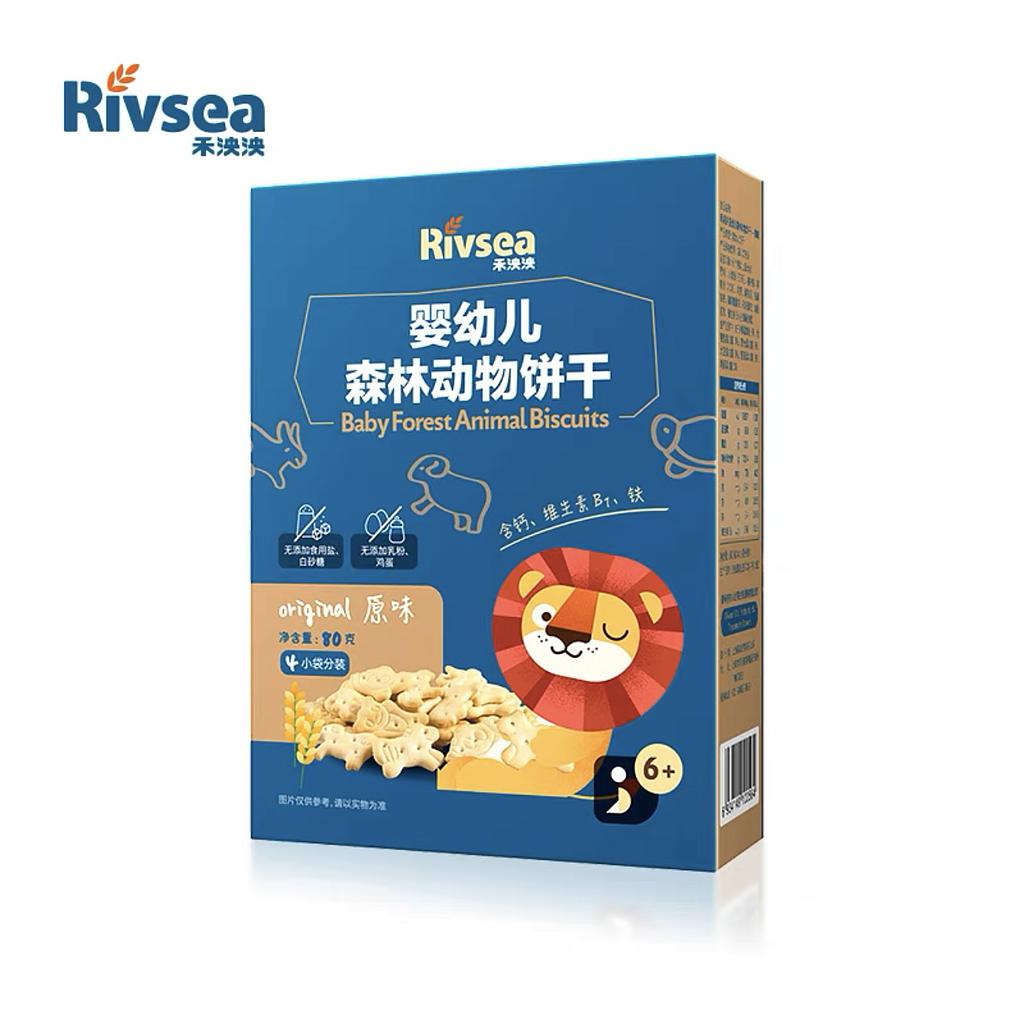 Rivsea 婴幼儿森林动物饼干 - 原味 80g