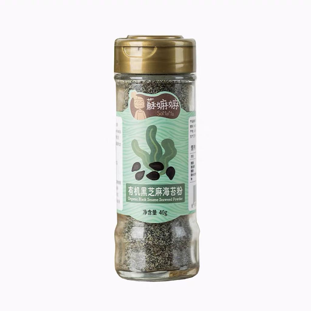 Somama Organic Black Sesame Seaweed Powder 黑芝麻海苔粉 40g