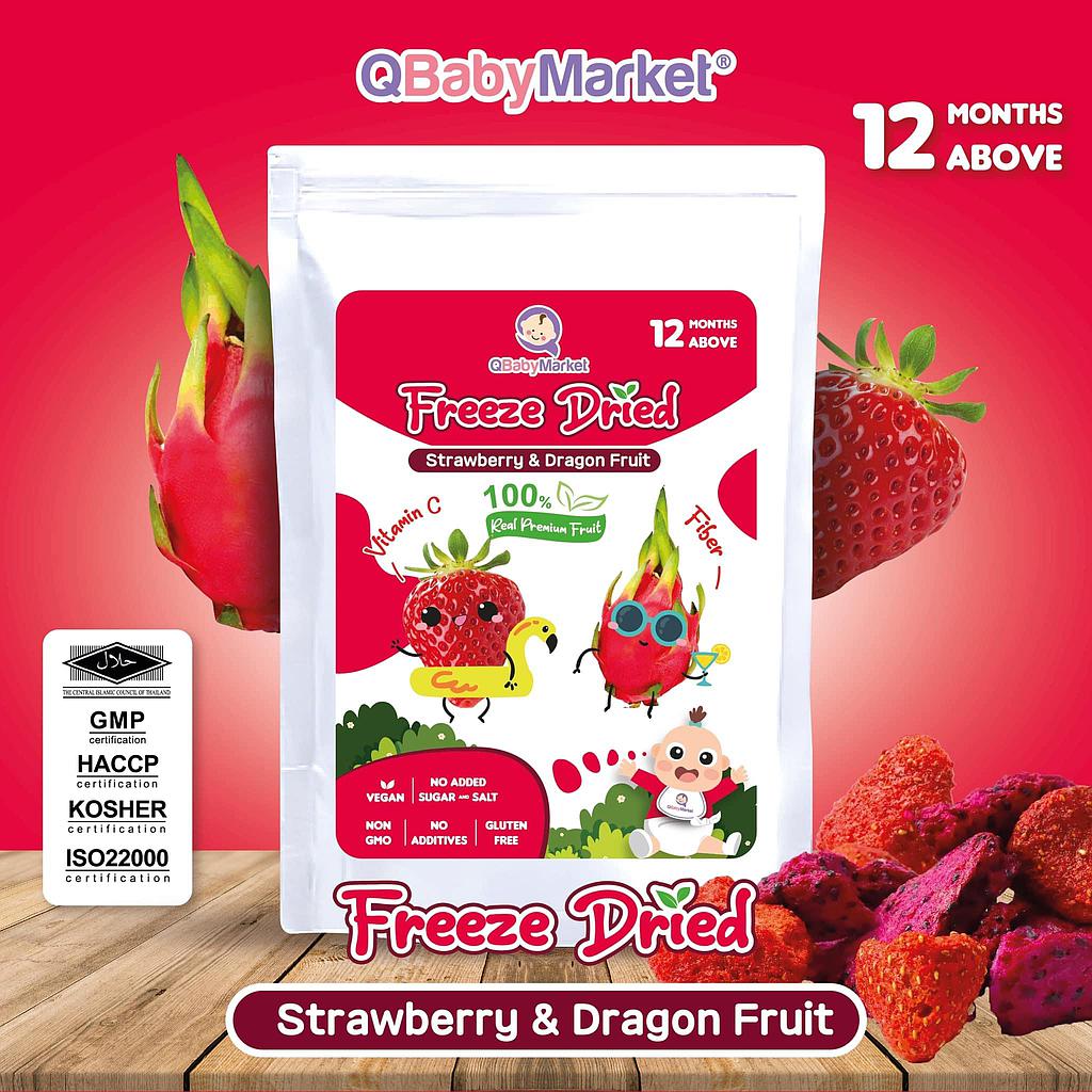 Q Baby Dried Strawberry & Dragon Fruit 20g