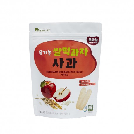 DDODDOMAM Organic Rice Rusk - Apple 20g