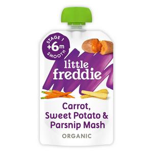 Little Freddie Pouches - Carrot, Sweet Potato &amp; Parsnip Mash 100g