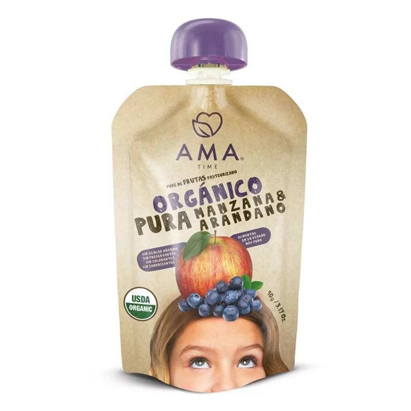 AMA Puree - Apple & Blueberry 90g