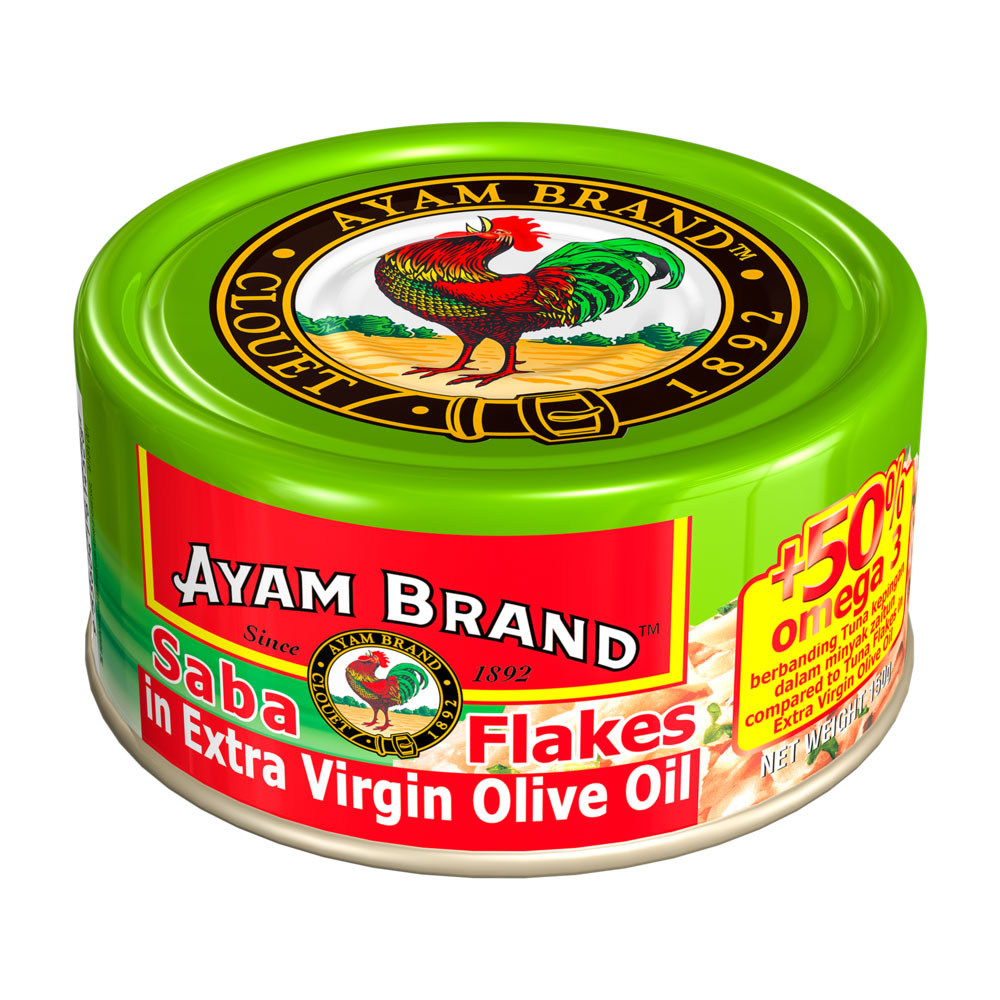 Ayam Brand Saba Flakes In Extra Virgin Olive Oil 150G