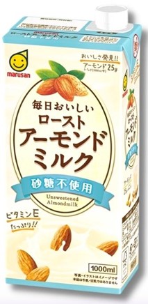 Marusan Roasted Almond Milk Unsweetened 1L
