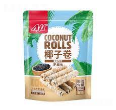 Aji 椰子卷-芝麻味 Coconut Roll Sesame Flvr 150g